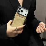 Luxury Leather Phone Case with Card Holder For iPhone 12-17