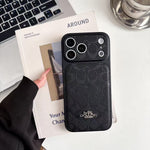 Luxury Coach Monogram Protective iPhone Case – Designer Leather Finish