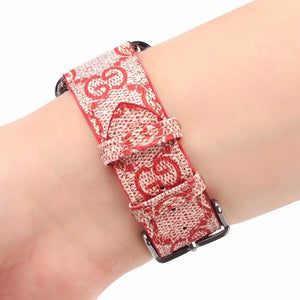 GG High Quality Leather Apple Watch Band