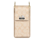 Luxury Coach Monogram Multi-Pocket Crossbody Phone Bag