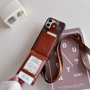 Louis Vuitton iPhone Case Card Holder Detachable Lanyard