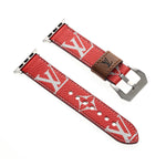 LV LEATHER MONOGRAM CANVAS APPLE WATCH STRAP