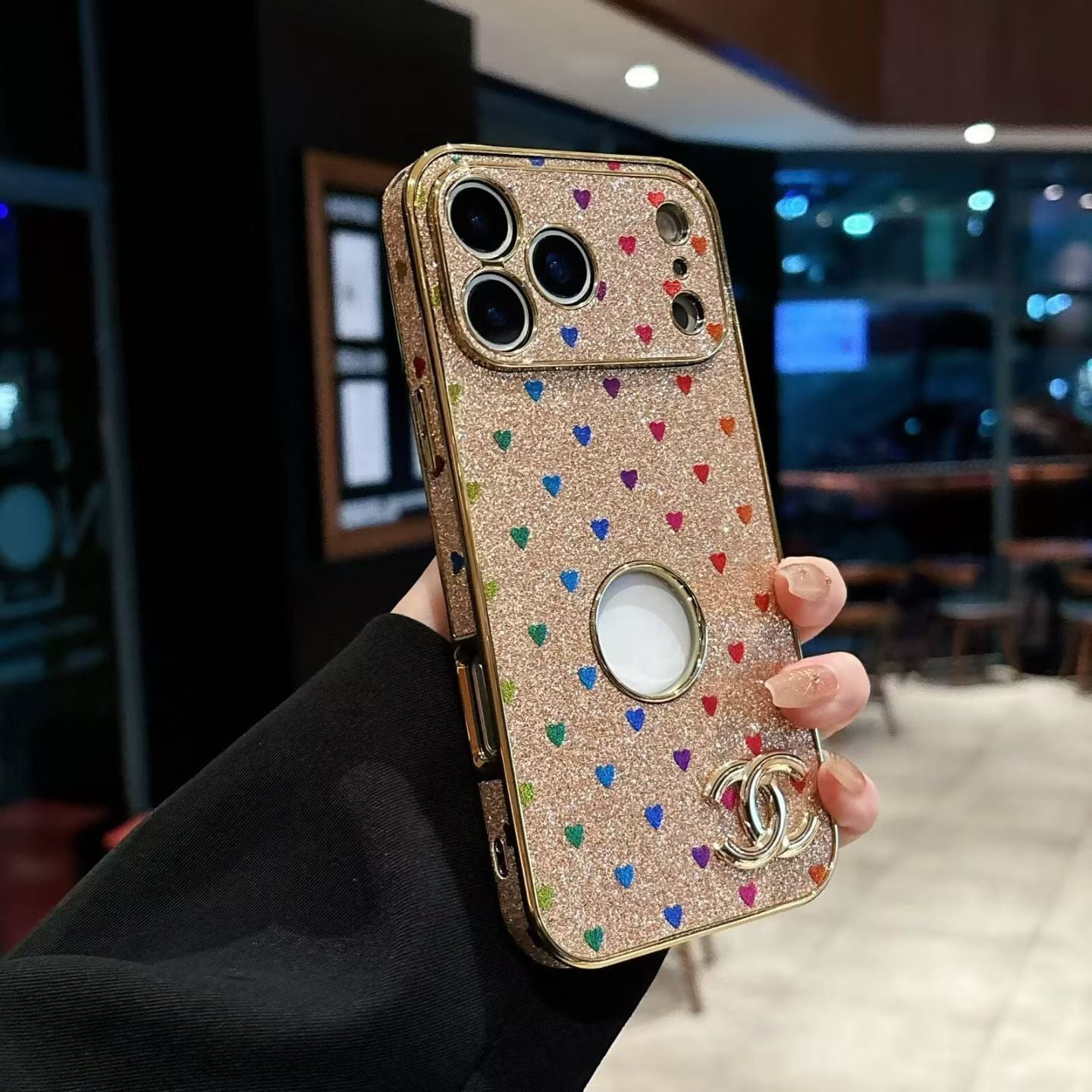 Chanel Style Printed Pattern MagSafe Leather Case for iPhone 12-18