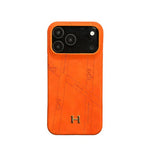 HRM Slim Leather Phone Case with Metal H Emblem for iPhone 12-18 Pro & Pro Max