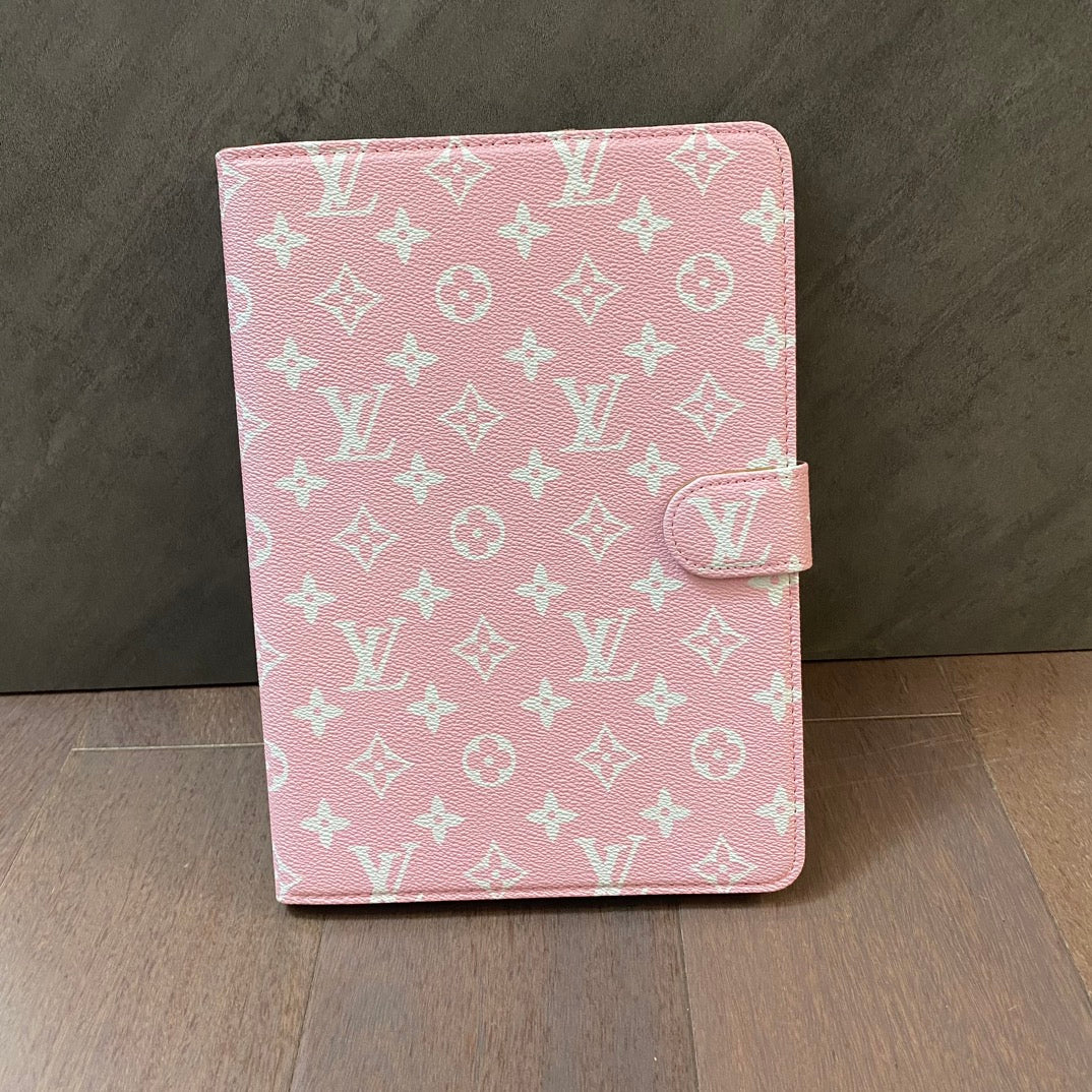 Luxury Louis Vuitton Canvas Monogram Leather Fresh Summer Theme Pattern Apple iPad case