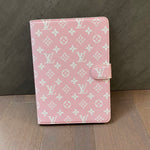 Elegant Monogram Canvas Flip Cover Apple iPad Protective Leather Case