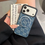 Designer Monogram MagSafe Case with Lens Rings For iPhone 13-18 Pro & Pro Max