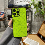 3D LV Monogram Embossed Leather  Case for ipHone 15 series