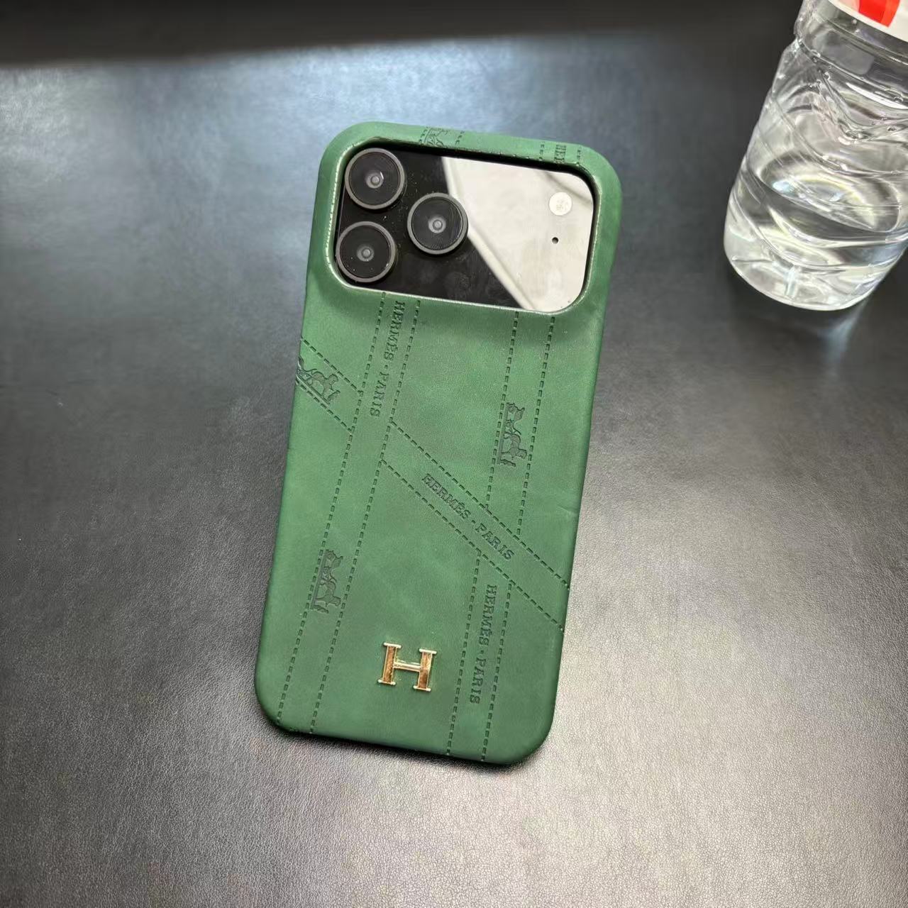 Hermes Luxury Leather Case For iPhone 12-17 – THEROXYMOB