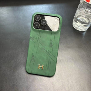 Hermes Luxury Leather Case For iPhone 12-17 – THEROXYMOB