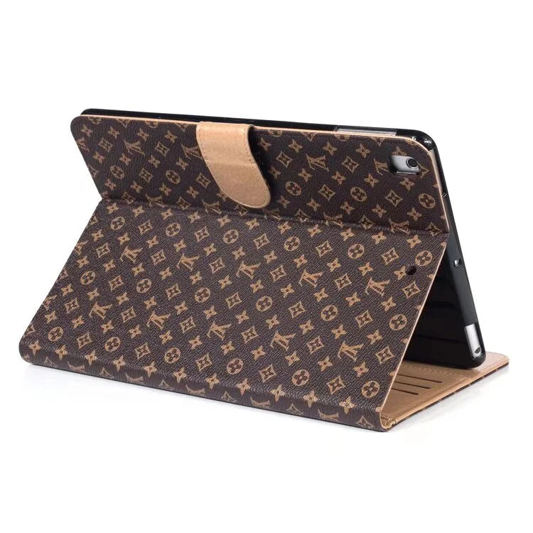 Luxury Louis Vuitton Canvas Monogram Leather Fresh Summer Theme Pattern Apple iPad case