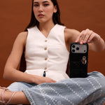 Dior Cannage Quilted Leather Charm Case for iPhone 12-18 Pro & Pro Max