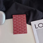 Elegant Goyardine Canvas Passport & Card Covers