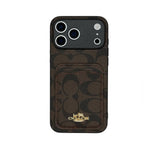 CCH Signature Monogram Card Holder Case for iPhone 12-18 Pro & Pro Max