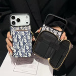 Dior Luxury iPhone Case Card Slot for iPhone 12-18 Pro & Pro Max