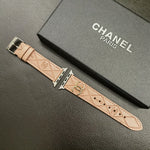 Chanel Gold Monogram 3D Embossed Leather Apple Watch Strap