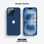 Luxury Frosted Case with Lens Tempered Glass Protection For iPhone 13 / 12 / 11