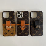 LV CANVAS LEATHER MONOGRAM SECURITY BUTTON FOR IPHONE