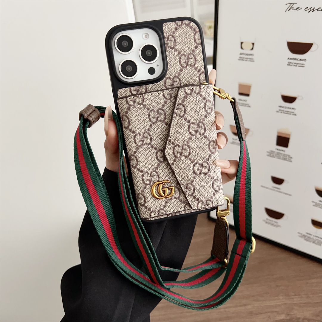 Crossbody LV Wallet Accordion Card Holder Canvas iPhone Leather Gucci Ophidia GG Samsung Cover