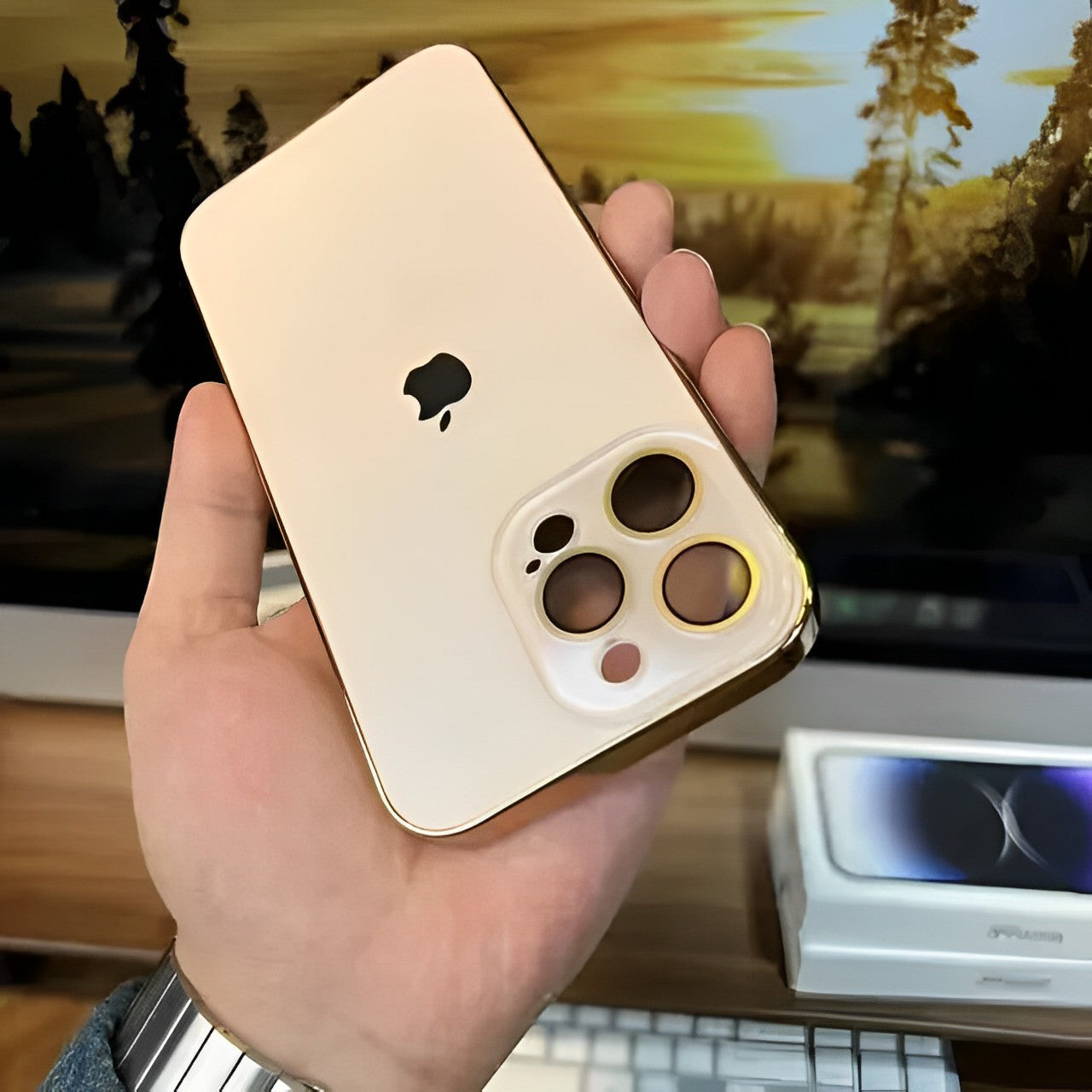 GLASS CAMERA LENS SHELL CASE FOR IPHONE 17 / 16 / 15 / 14