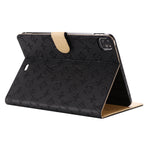 3D Embossed LV Canvas Monogram Holster Apple iPad Flip Cover With Stand Function