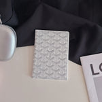 Elegant Goyardine Canvas Passport & Card Covers