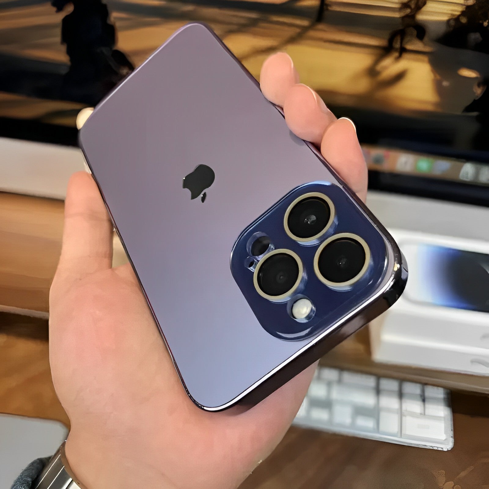 GLASS CAMERA LENS SHELL CASE FOR IPHONE 17 / 16 / 15 / 14