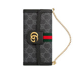 Classic Leather GG iPhone Case With Flip Wallet And Crossbody Strap