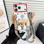 LV Luxury Phone Case with Strape For iPhone 17/ 16/ 15/ 14