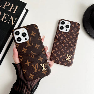 Classic Leather Monogram iPhone Case Card Holder