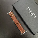 Chanel Gold Monogram 3D Embossed Leather Apple Watch Strap