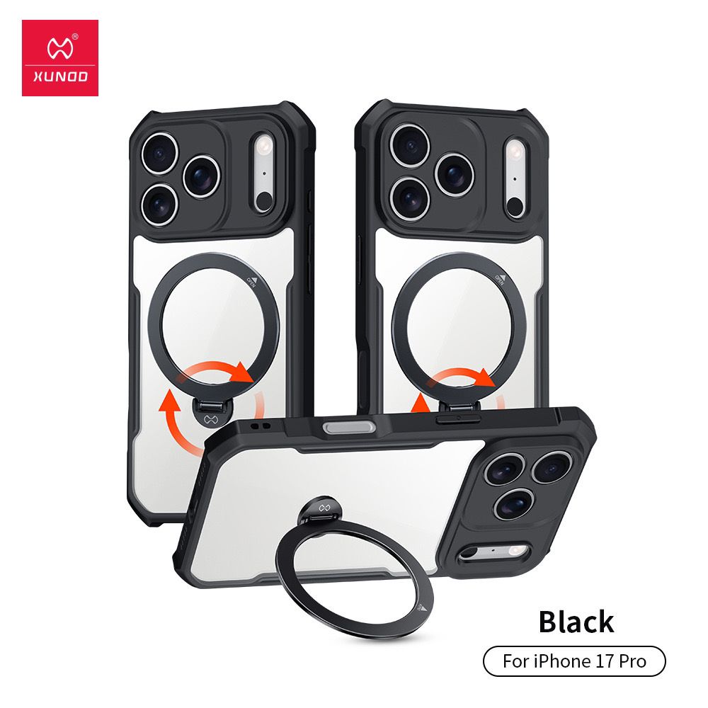 Magnetic Stand Case 360° Rotatable Holder Airbag Shockproof Cover For iPhone 17