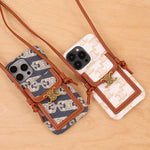 CLASSIC CELINE IPHONE CASE CROSSBODY WHITE PRINT