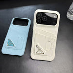 Prada Stylish Case With Card Holder For iPhone 17 / 16 / 15 / 14