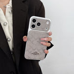 Luxury Coach Monogram Protective iPhone Case – Designer Leather Finish