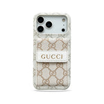 Stylish GG iPhone Case with Card Holder for iPhone 12-17