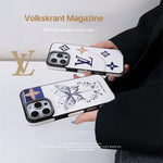 New LV leather Elegant Butterfly Totem Apple iPhone Cover