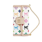 Luxury Leather Monogram iPhone Case With Flip Wallet And Crossbody Strap