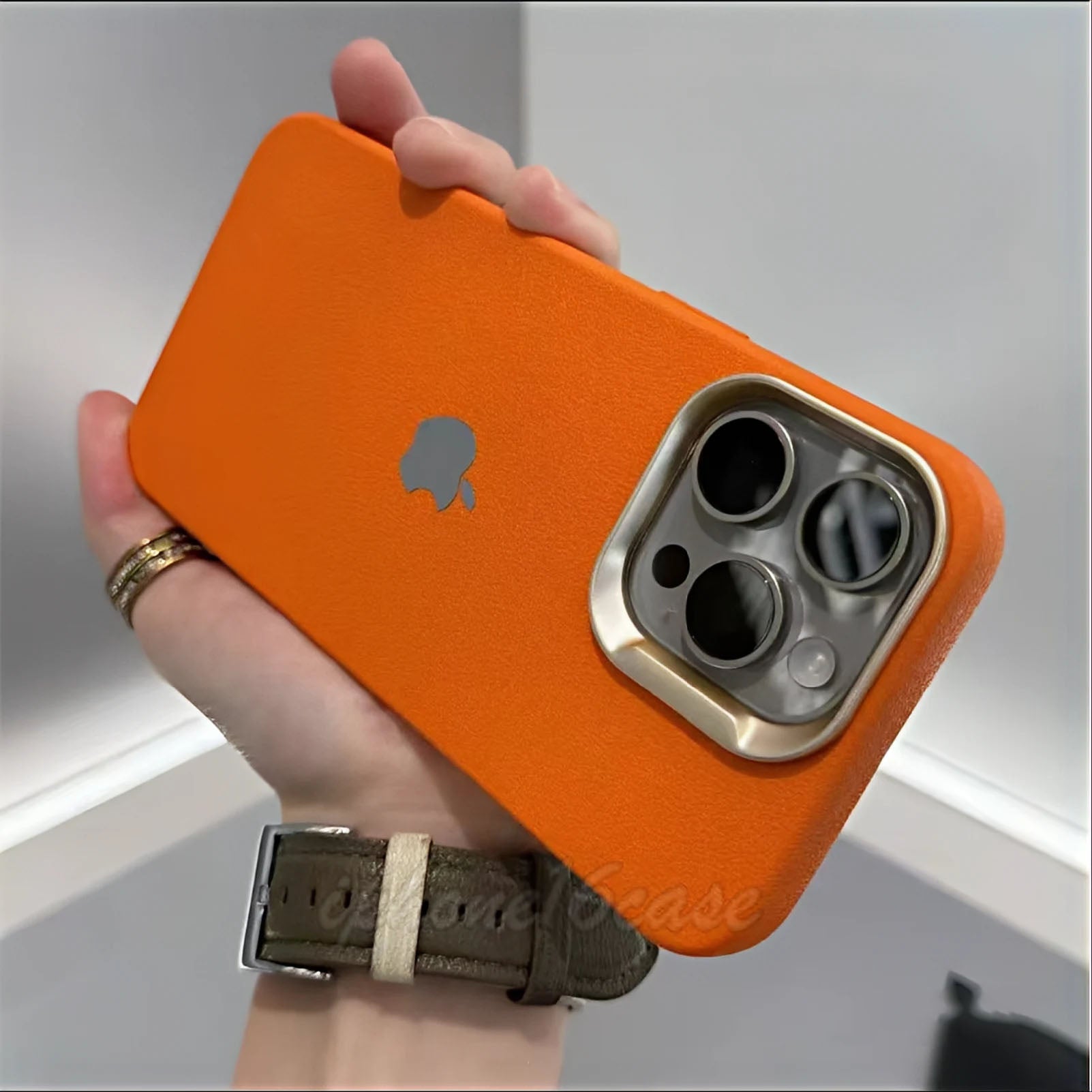 Luxury Leather Case For iPhone 16/ 15/ 14 With Magsafe