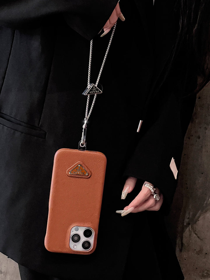 Leather Crossbody iPhone Prad Case