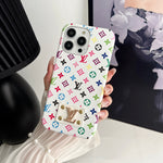 MONOGRAM LEATHER PC HARD BACK CASE FOR IPHONE Roxy New 2