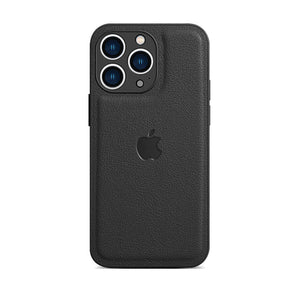 Graphite  iPhone Leather Phone Case For iPhone 16 / 15 / 14