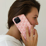 GYD Vintage Monogram Blush Pink Case for iPhone 12-18 Pro & Pro Max