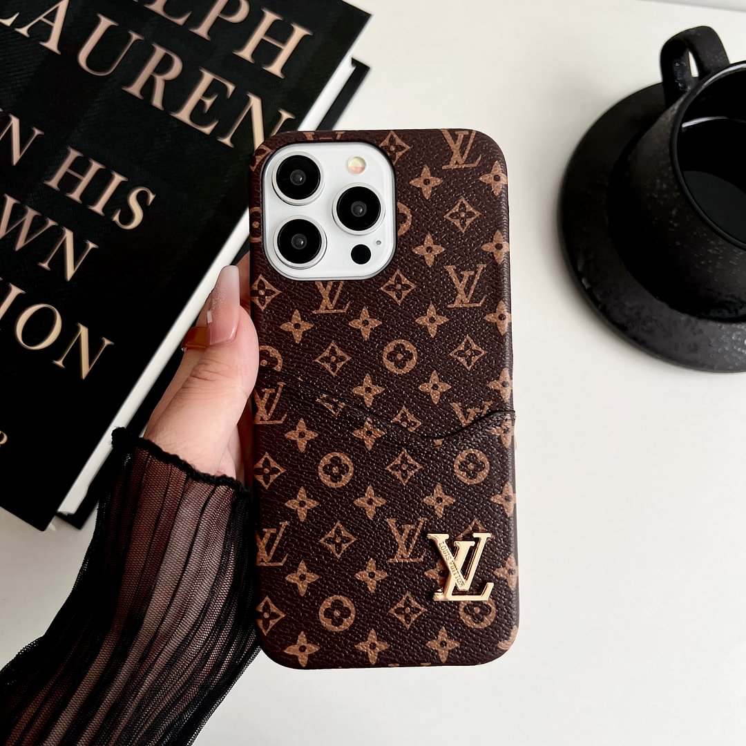 Classic Leather Monogram iPhone Case Card Holder