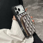 Dior Luxury iPhone Case Card Slot for iPhone 12-18 Pro & Pro Max