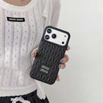 Luxury Matelassé Quilted Leather Phone Case for iPhone 13-18