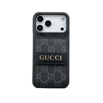 Stylish GG iPhone Case with Card Holder for iPhone 12-17
