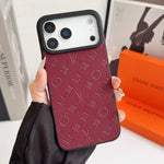 Lux LV Leather Phone Case For iPhone 17 / 16 / 15 / 14
