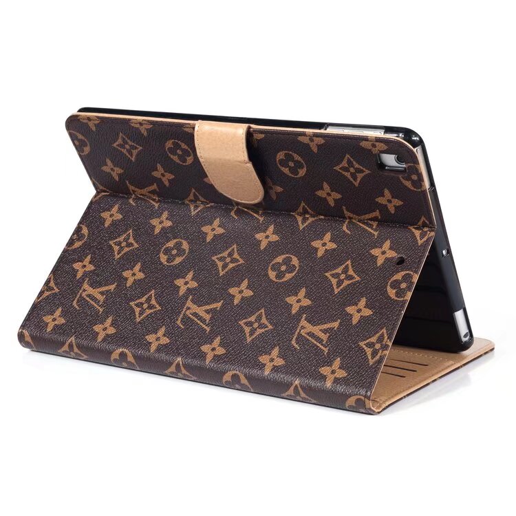 Luxury Louis Vuitton Canvas Monogram Leather Fresh Summer Theme Pattern Apple iPad case