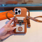 Hermes Luxury Leather Phone Case For iPhone 17-12